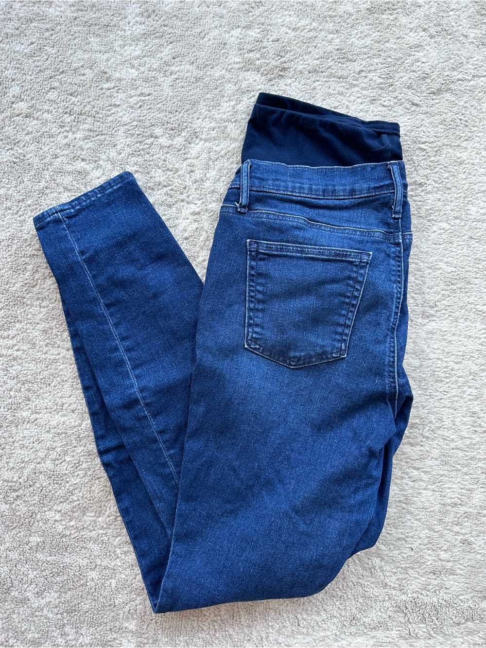 GAP Dark Blue Maternity Jeggings with Black Stretch Waistband